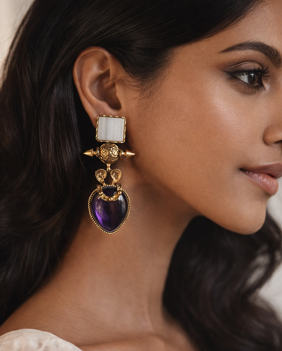 Amethyst Aura Earrings