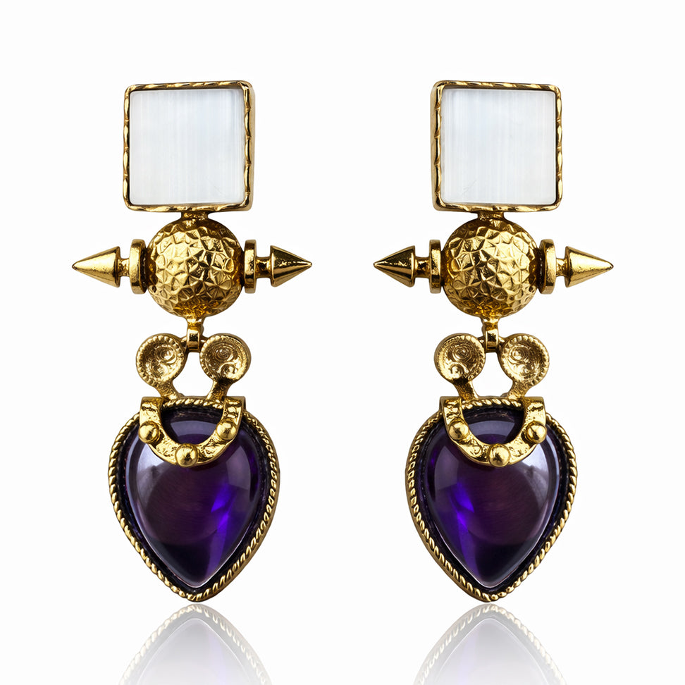 Amethyst Aura Earrings