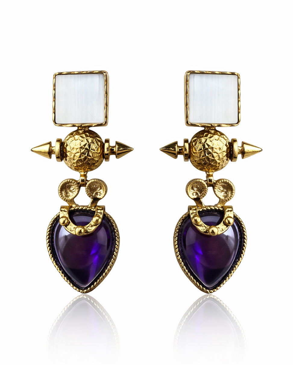 Amethyst Aura Earrings