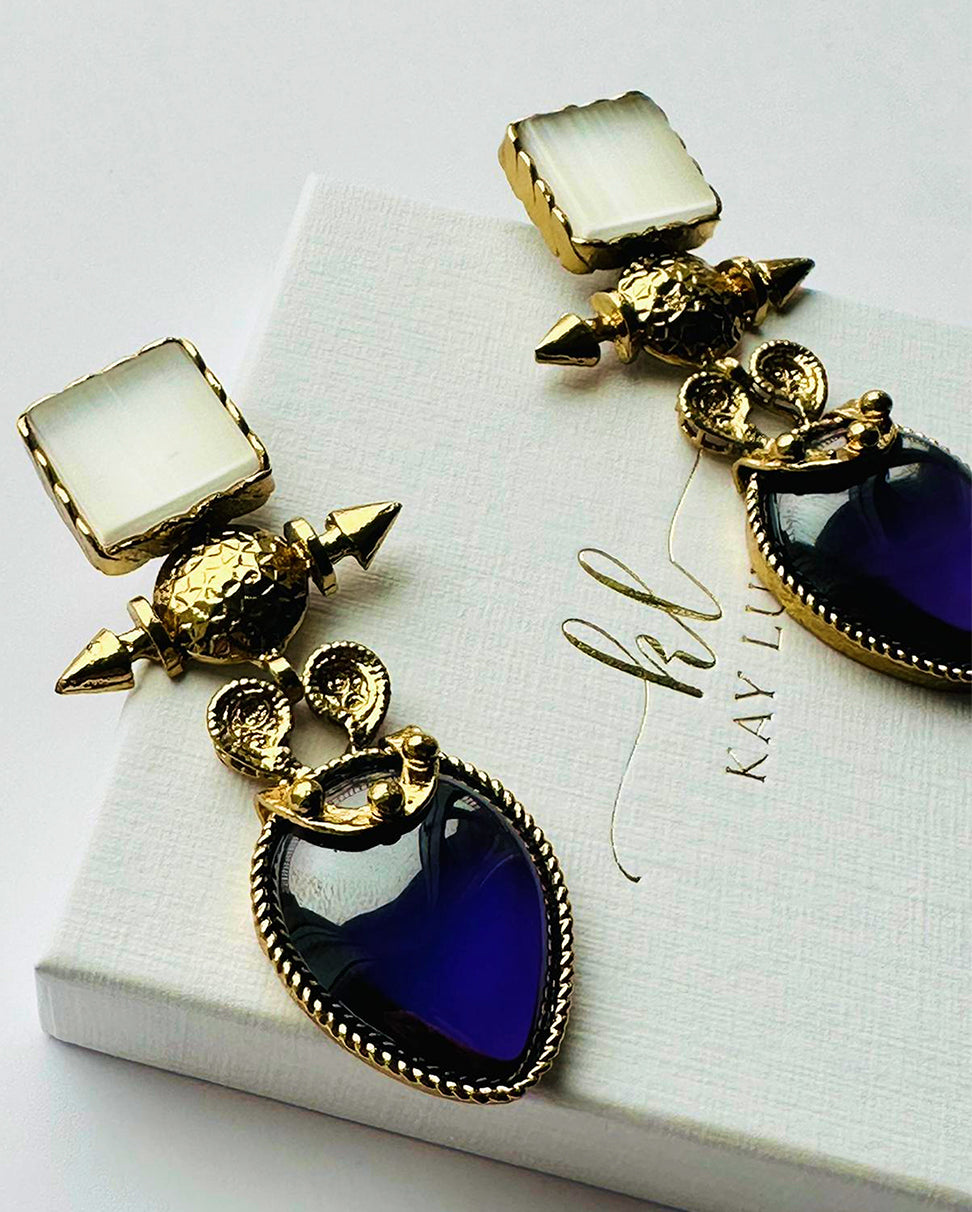 Amethyst Aura Earrings