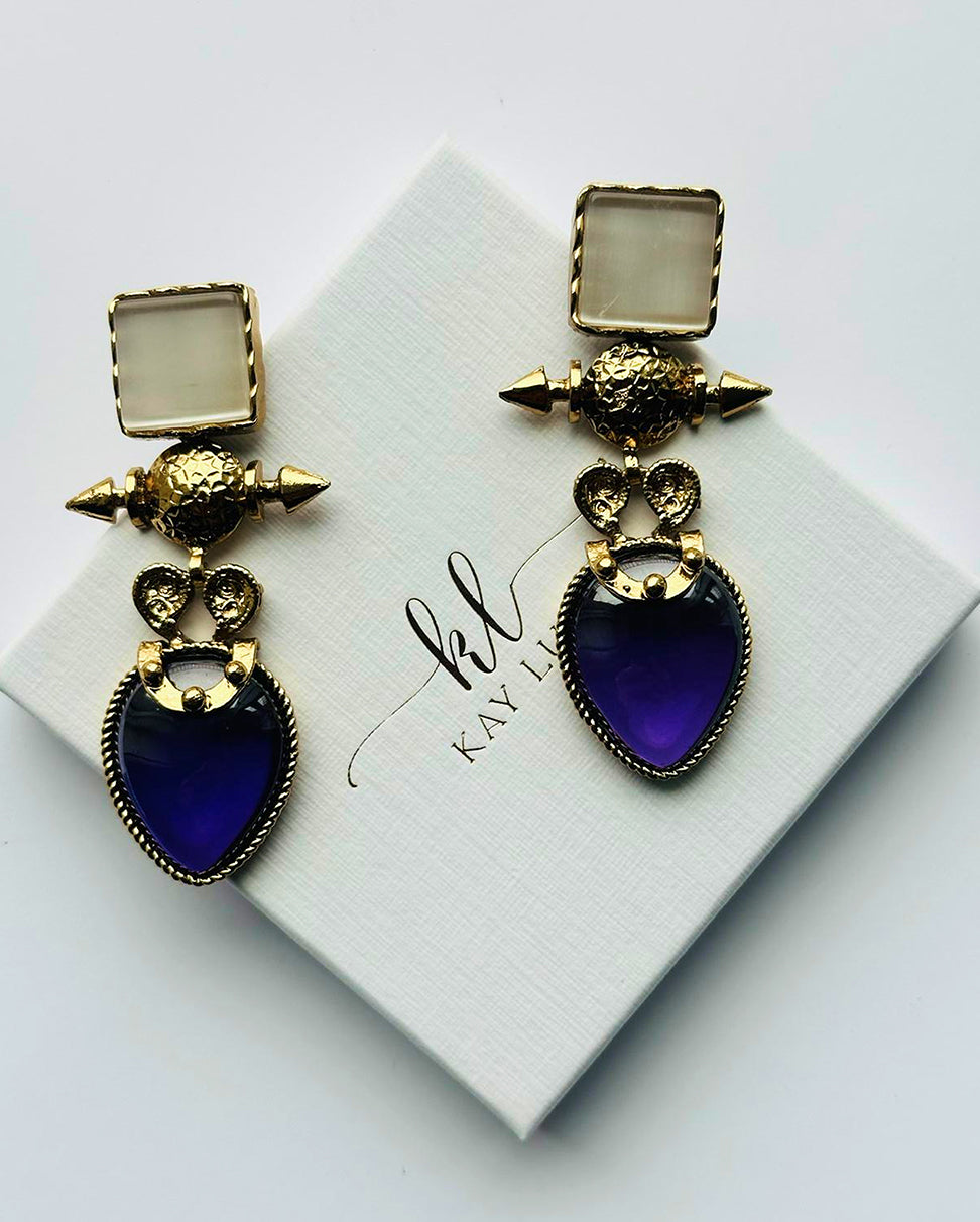 Amethyst Aura Earrings