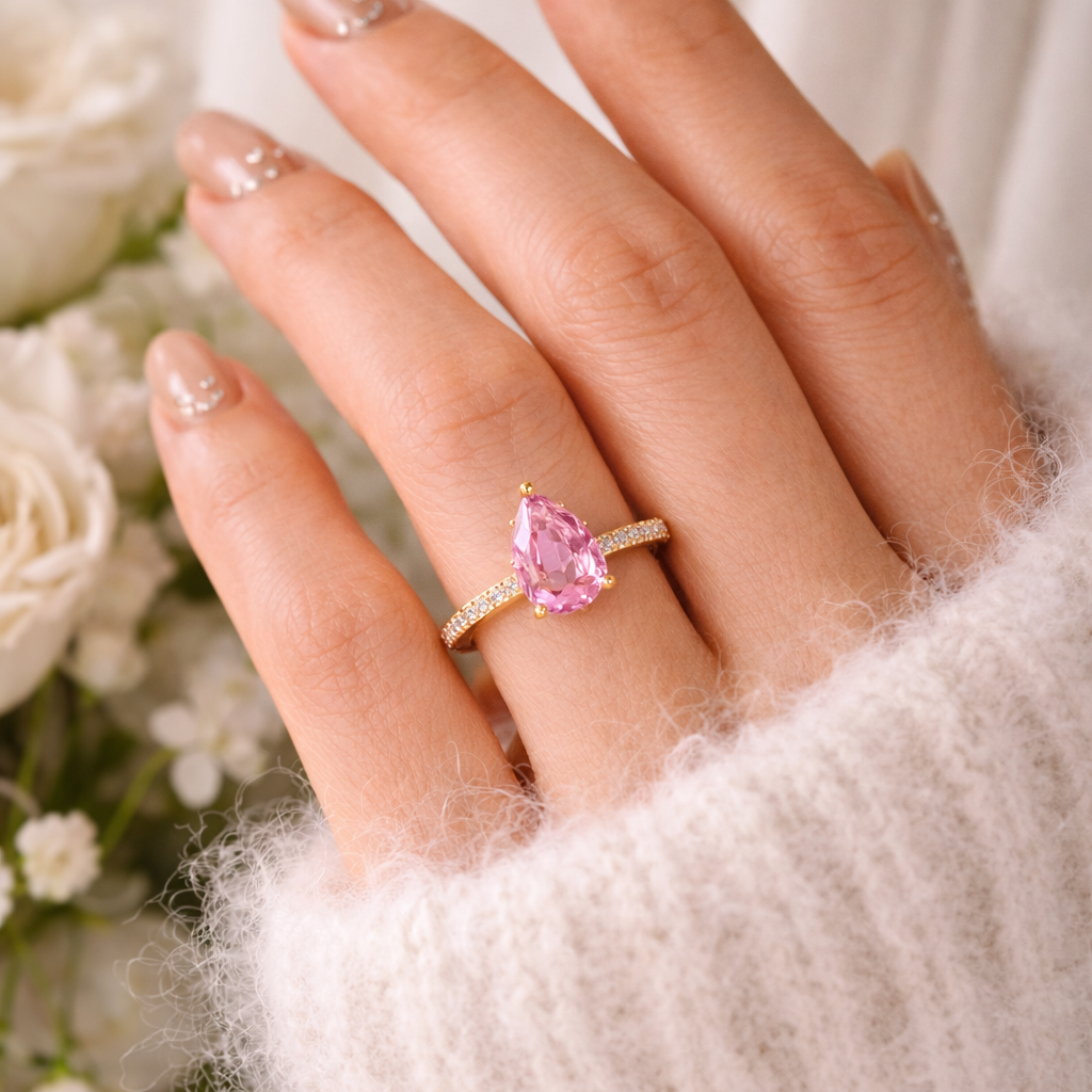 Blushing Vow Pavé Ring