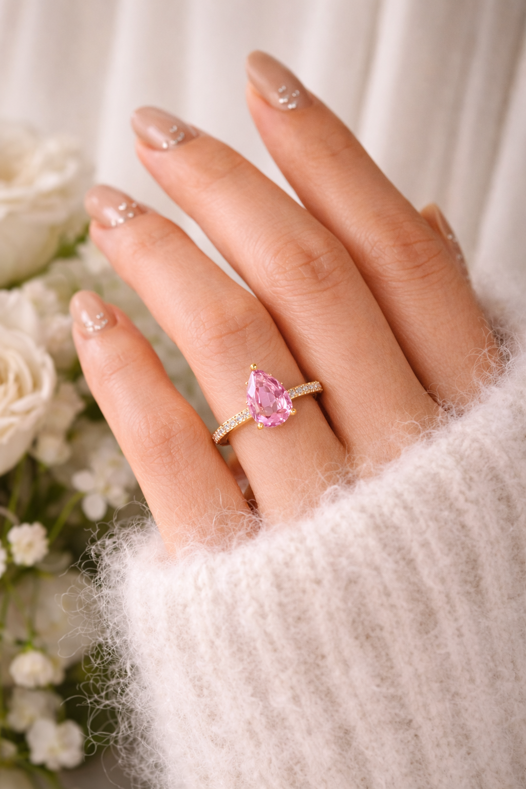 Blushing Vow Pavé Ring