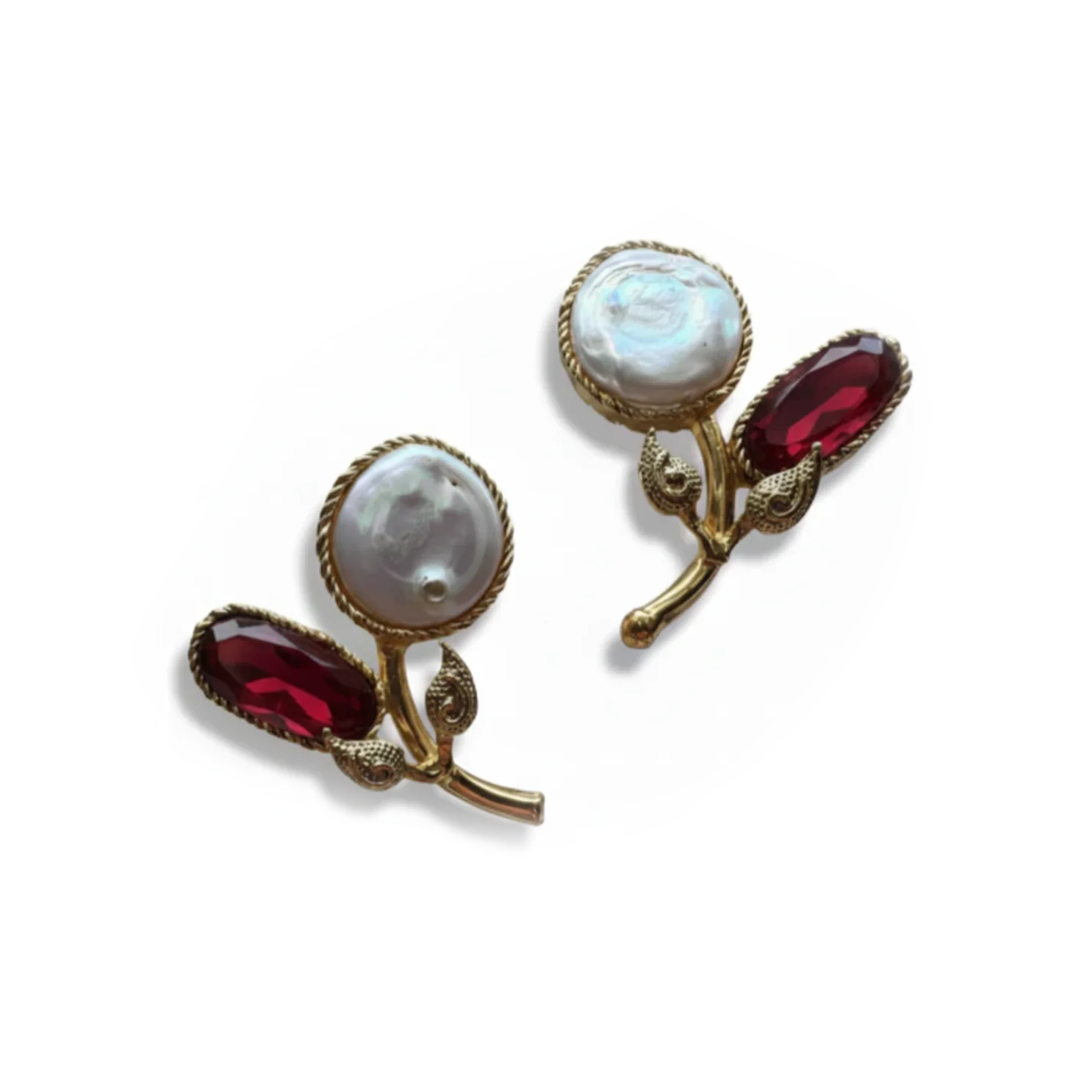 Garnet Earrings - Handmade