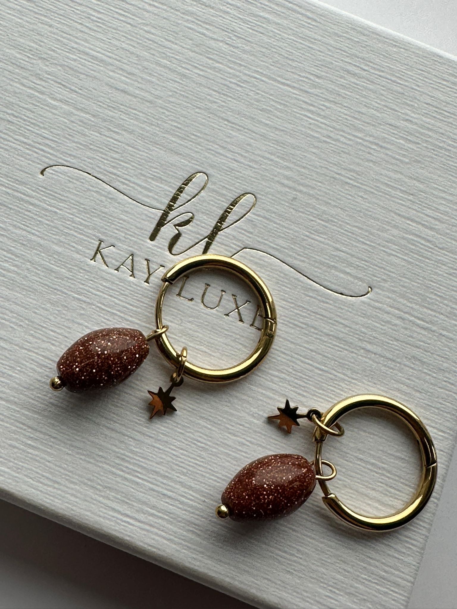 Amber Hoop Earrings
