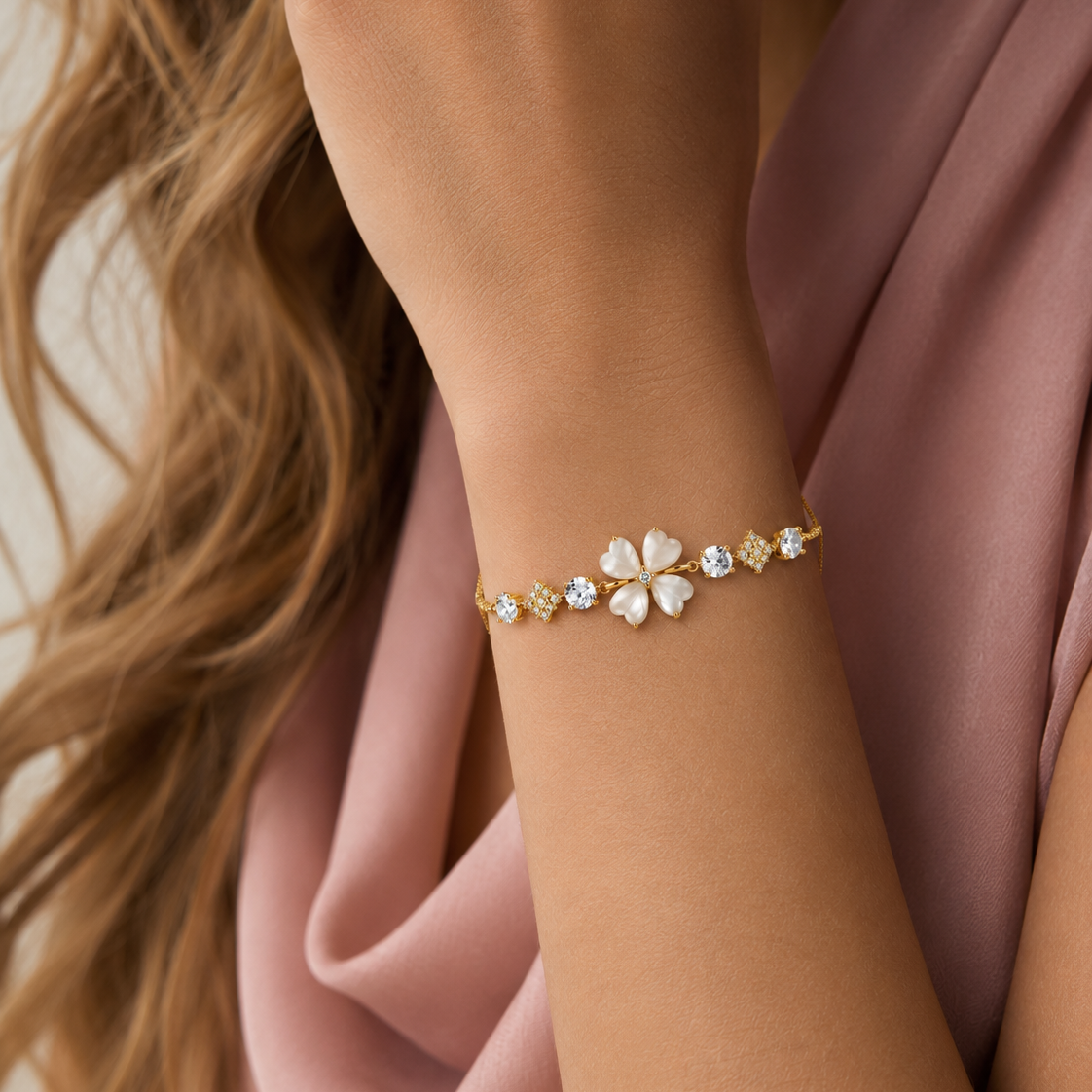 Ivory Clover Bracelet