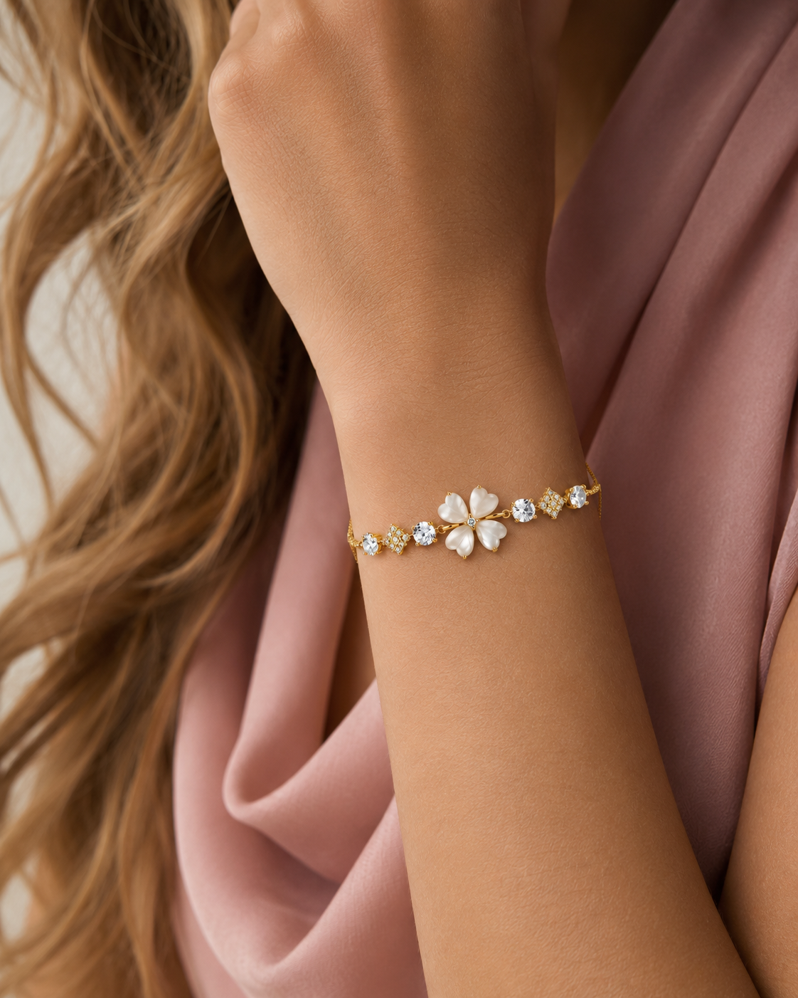 Ivory Clover Bracelet