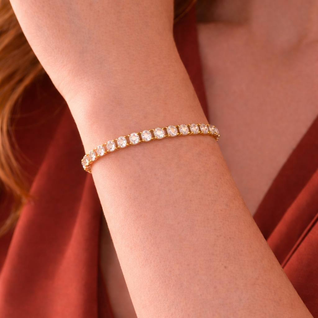 Opaline Glow Tennis Bracelet