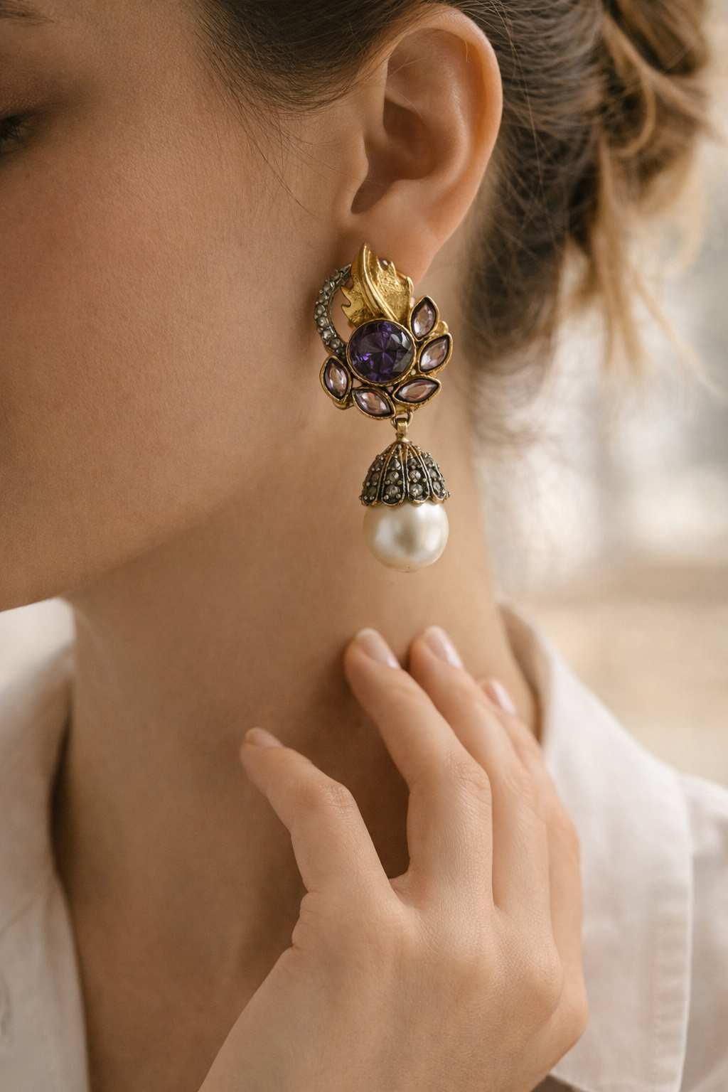 Regalia Bloom Pearl Earrings