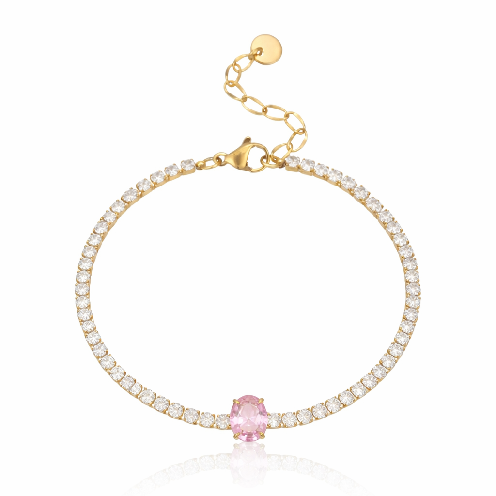 Rosé Riviera Tennis Bracelet