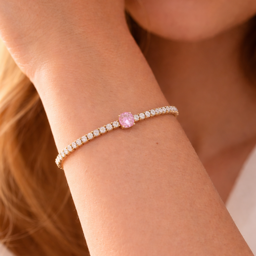 Rosé Riviera Tennis Bracelet