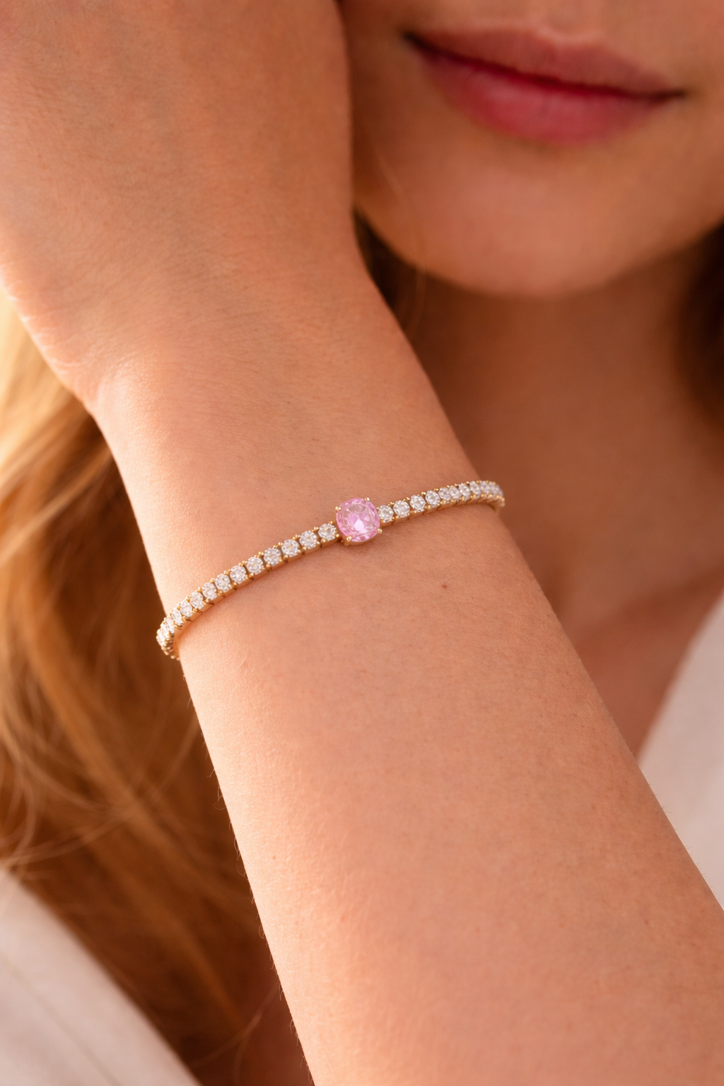 Rosé Riviera Tennis Bracelet