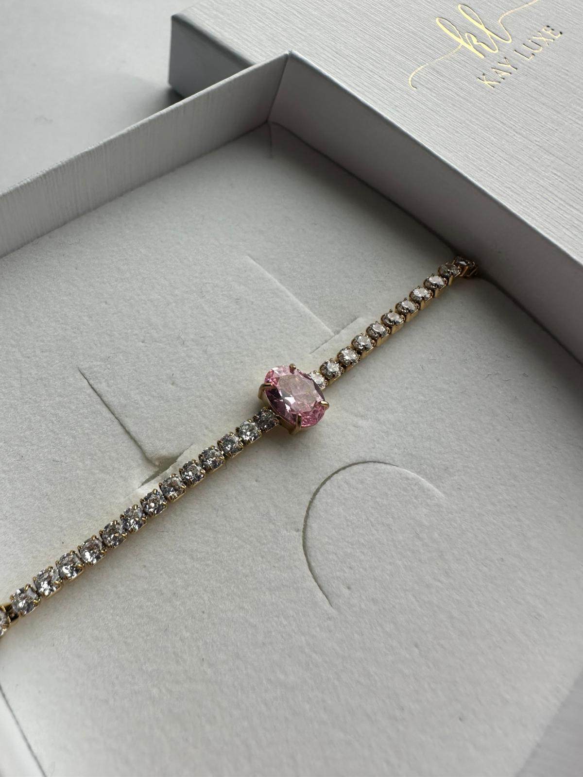 Rosé Riviera Tennis Bracelet