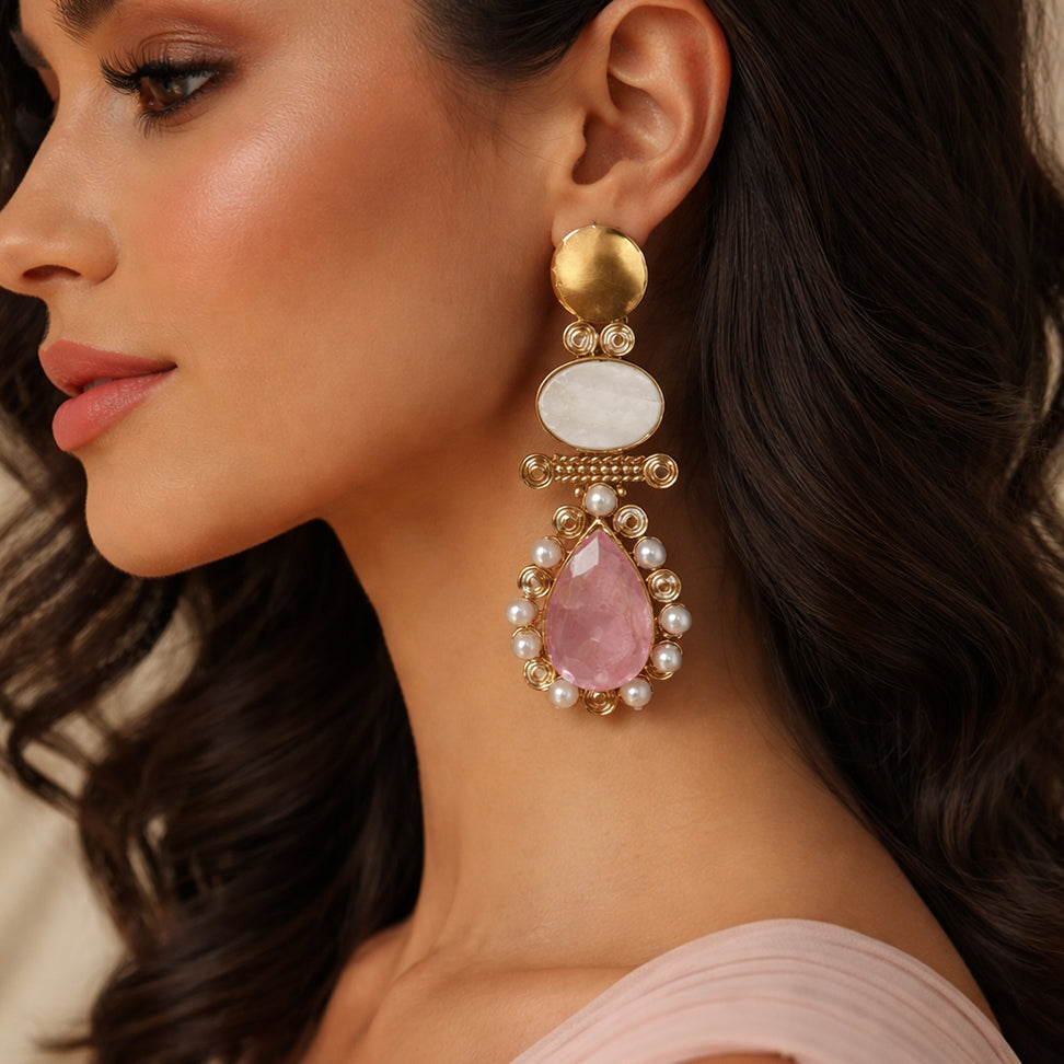 Roselight Pearl Earrings