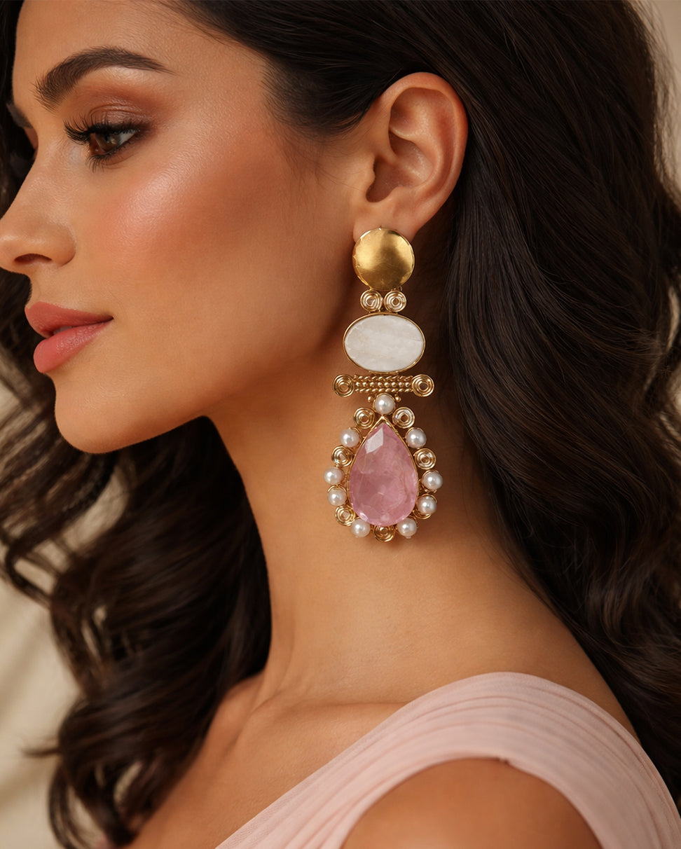 Roselight Pearl Earrings