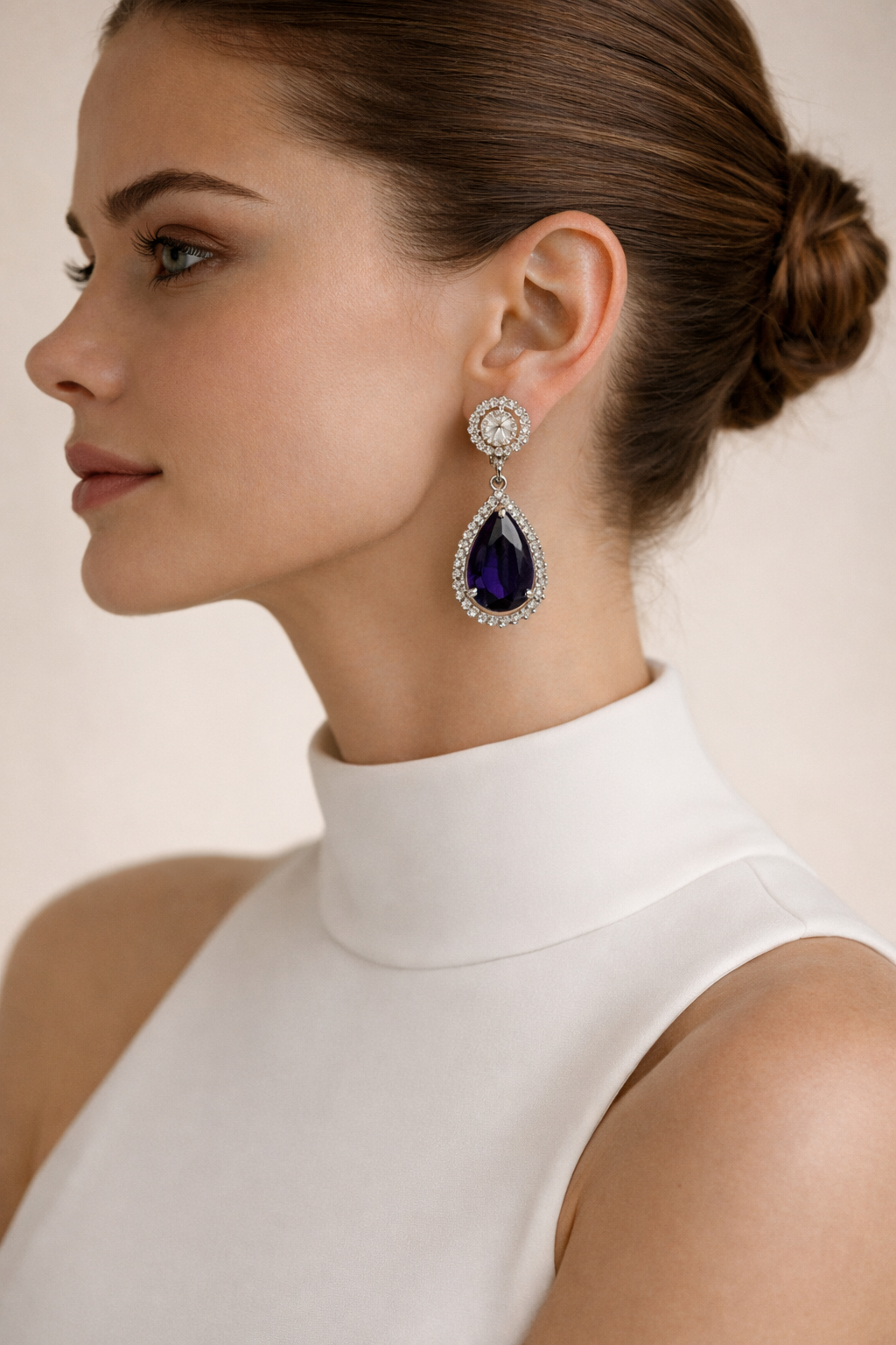 Violet Teardrop Earrings