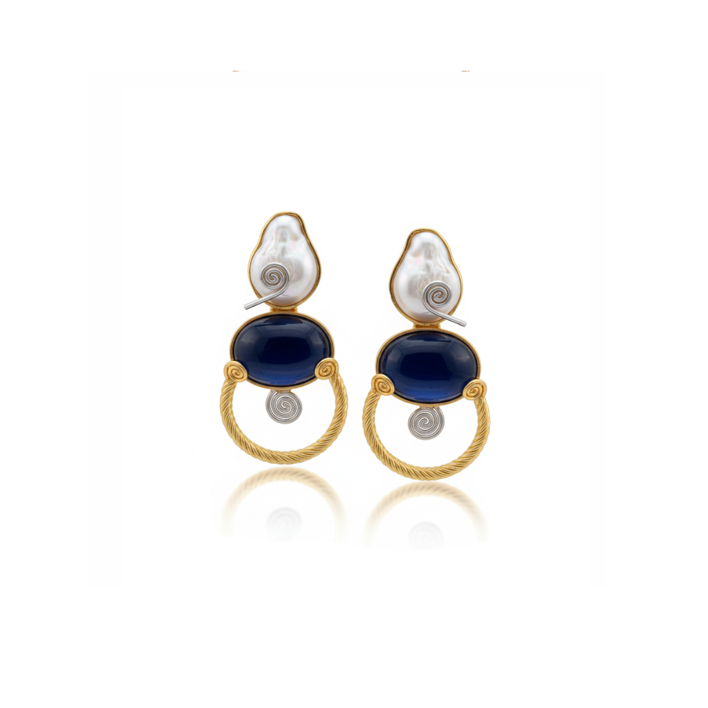 Midnight Tide Earrings - Handmade