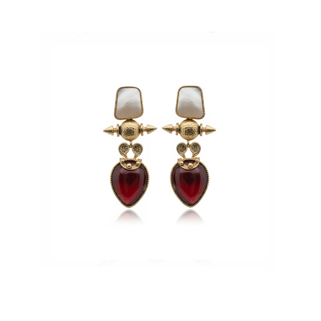 Scarlet Empress Earrings - Handmade