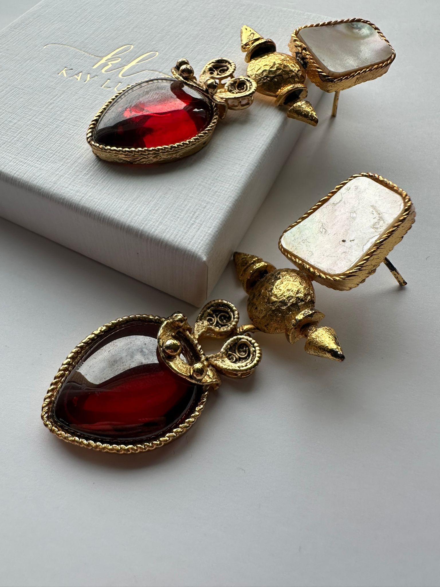 Scarlet Empress Earrings - Handmade