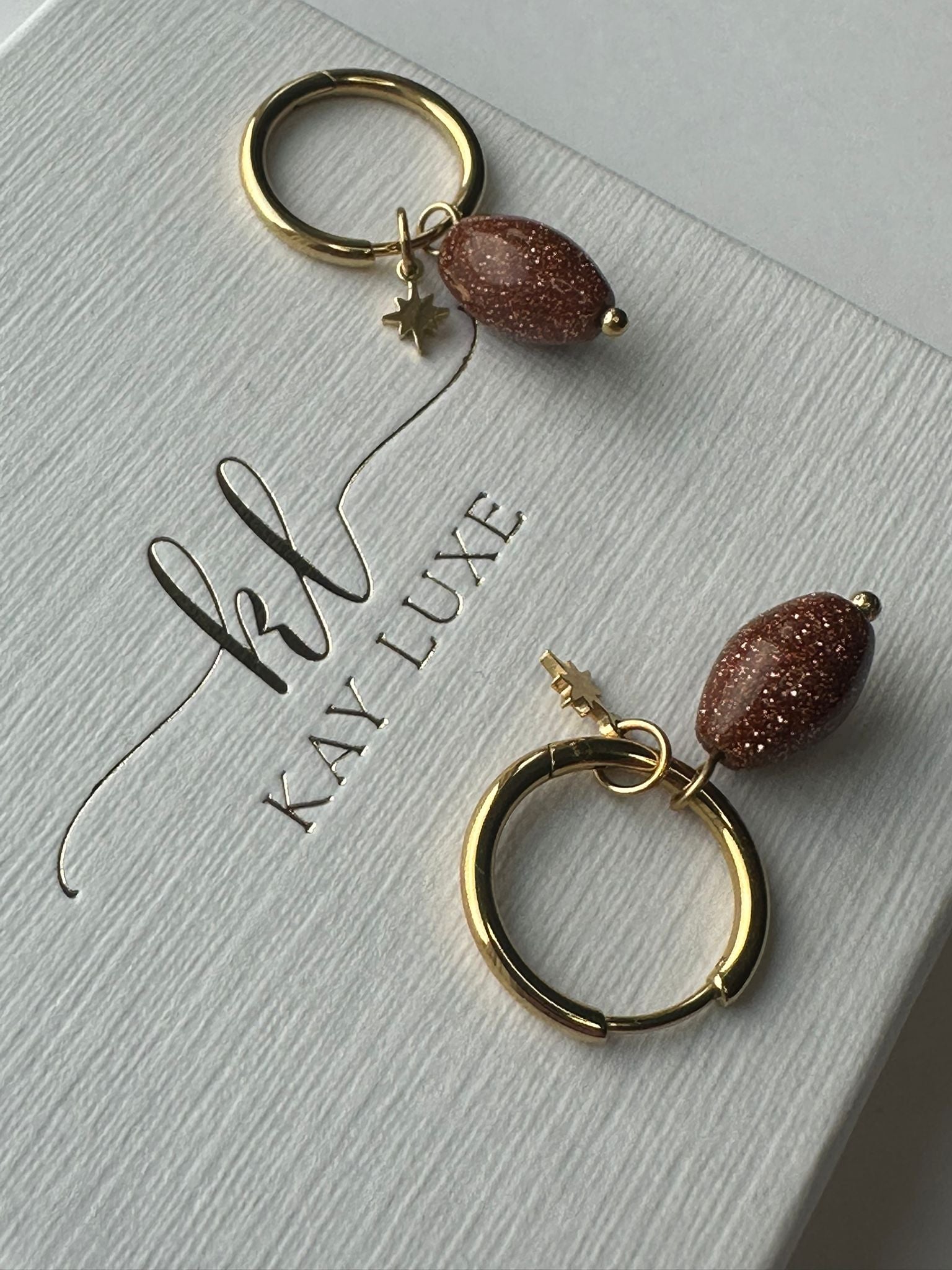 Amber Hoop Earrings