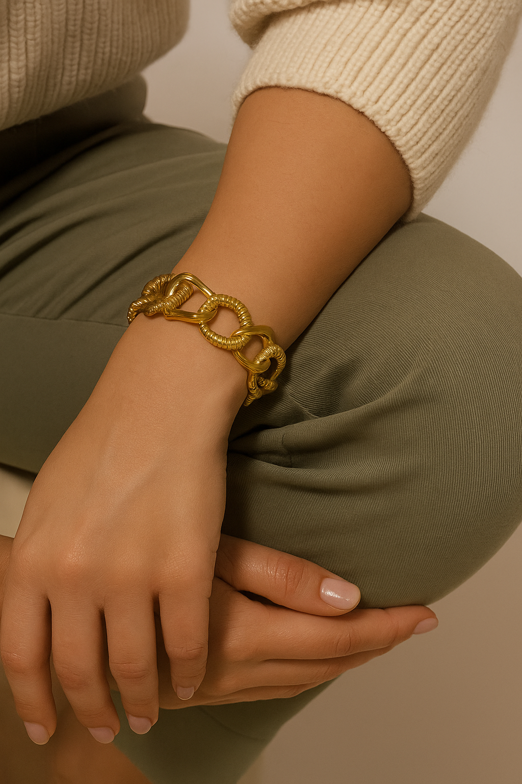 Golden Crest Cuff