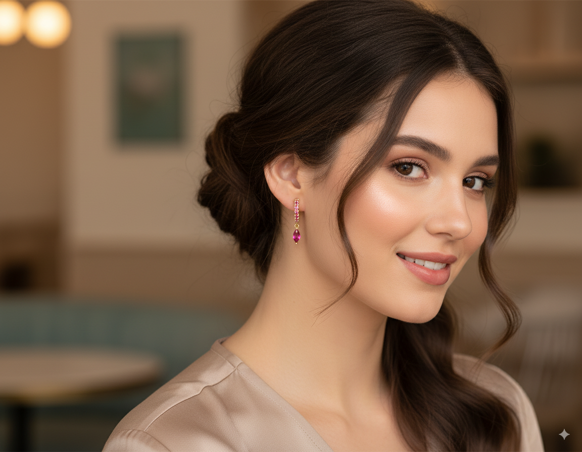 Luna Charm Mini Hoop Earrings