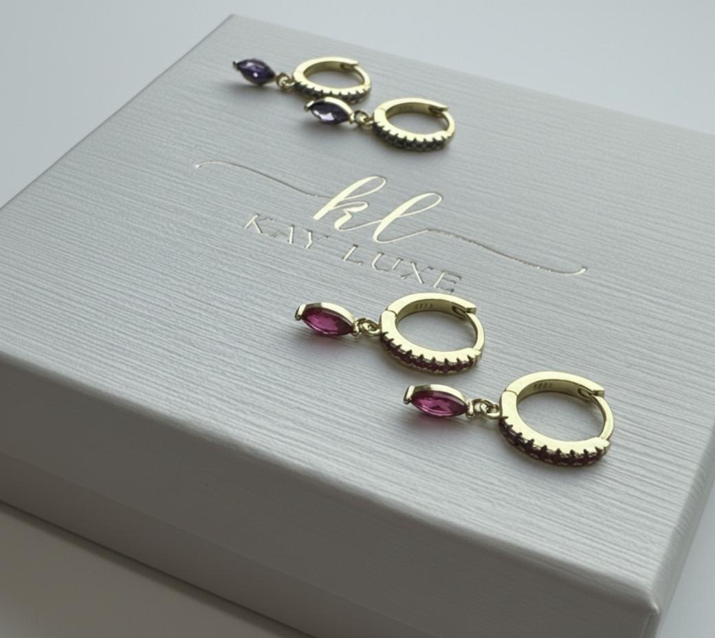 Luna Charm Mini Hoop Earrings