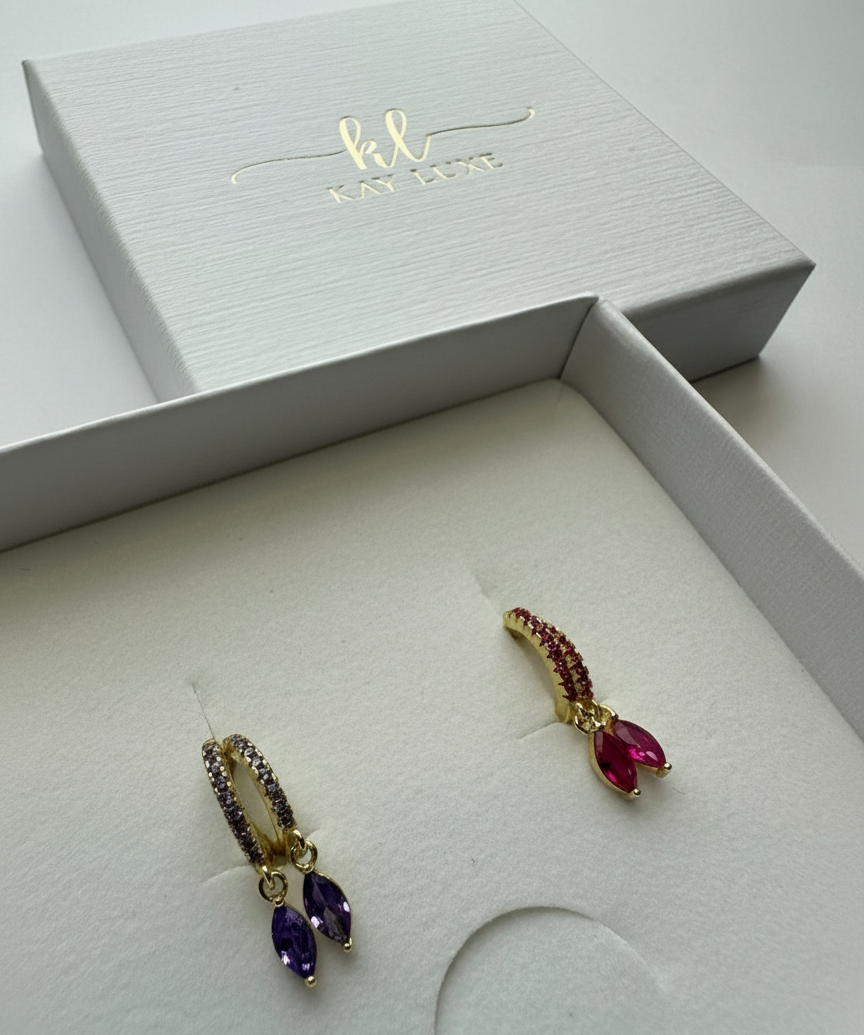 Luna Charm Mini Hoop Earrings