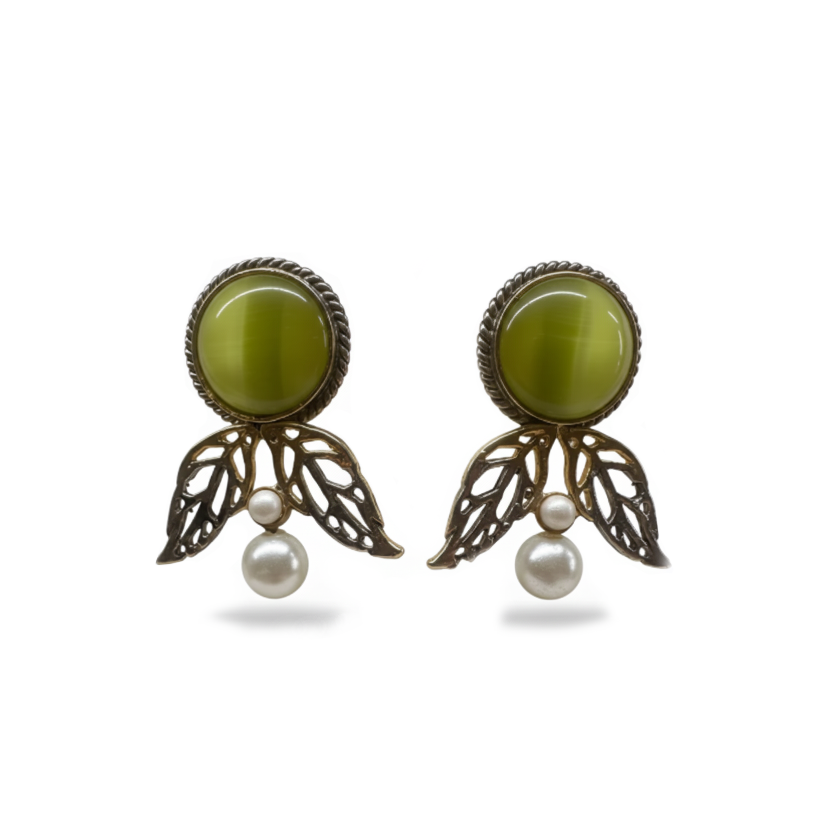 Verdant Glow Earrings - Handmade