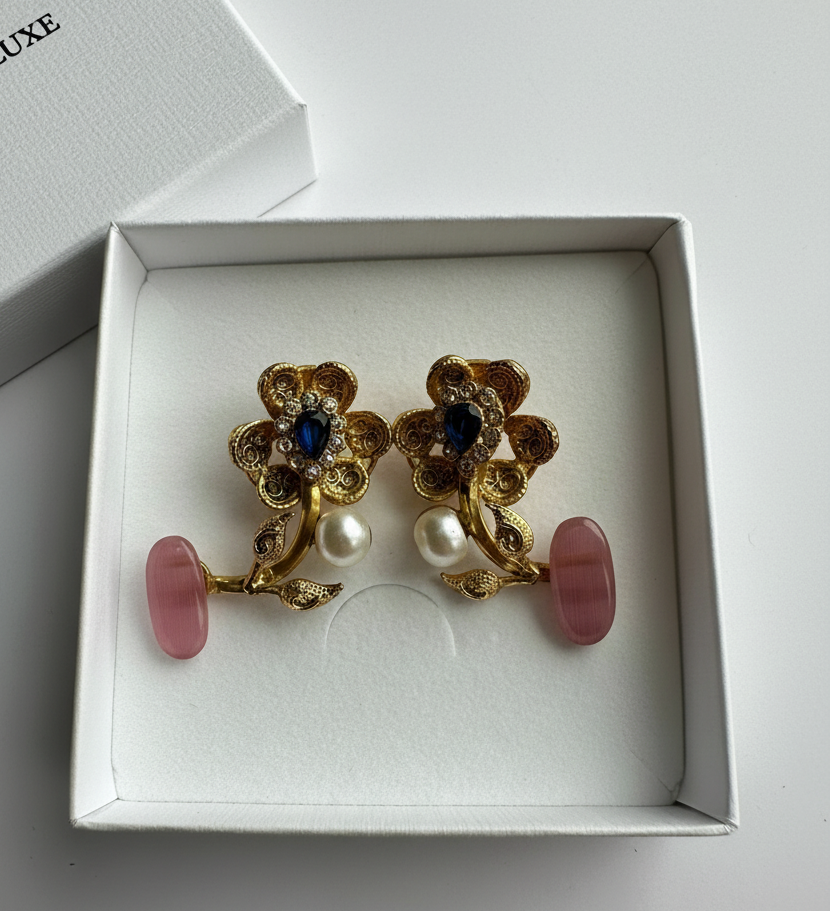 Rosé Earring - Handmade