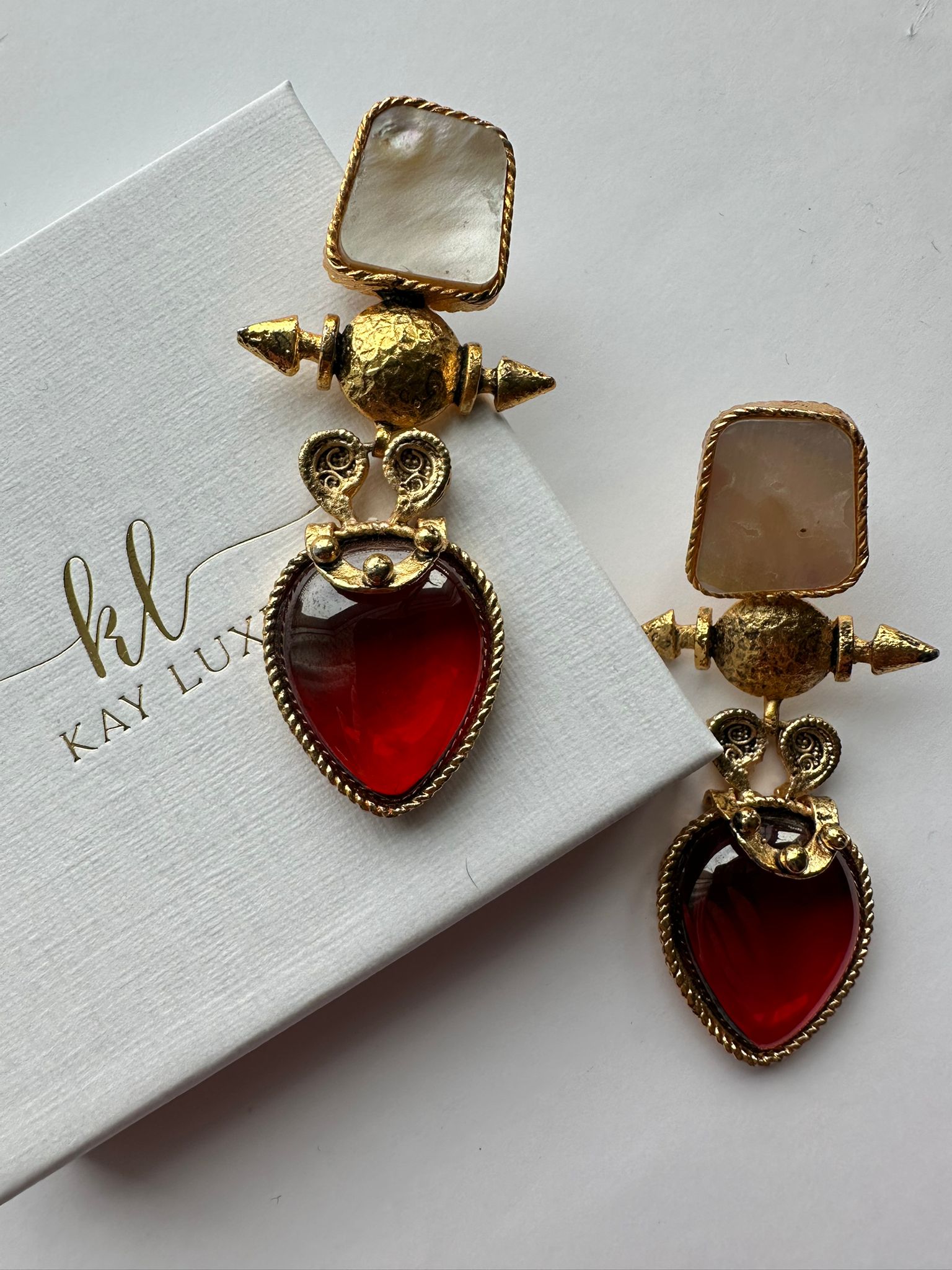 Scarlet Empress Earrings - Handmade